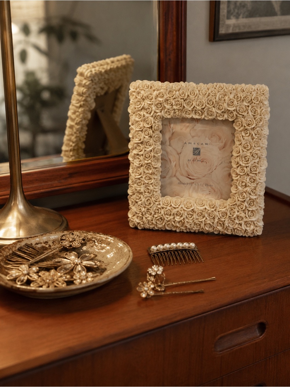 Amscan vintage Mini Rosebud Photo Frame